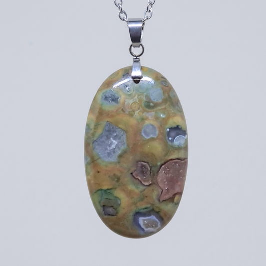Pendentif en Rhyolite Rain Forest (PE658)