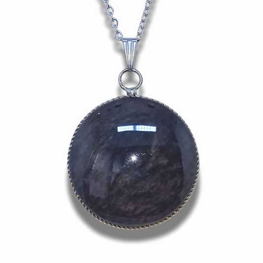 Pendentif en Obsidienne Manta Huichol (PE1878) - ENAE Minéraux