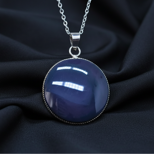 Pendentif serti en Obsidienne Œil Céleste (PE1865)