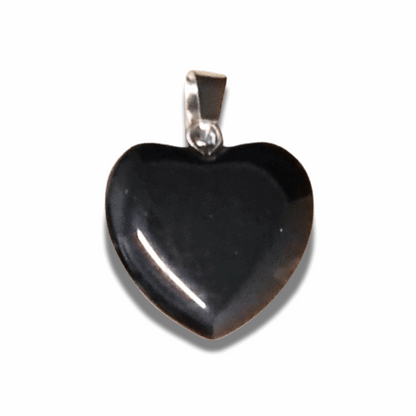 Pendentif cœur en Obsidienne noire (PE1986) - ENAE Minéraux