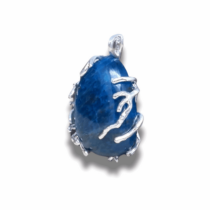 Pendentif serti en Apatite bleue (PE1657) - ENAE Minéraux