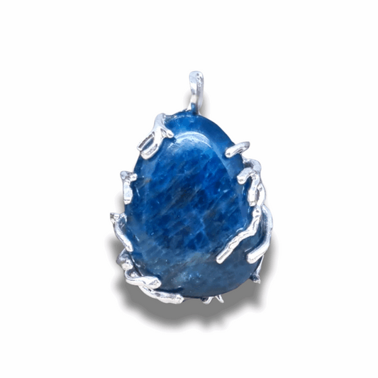 Pendentif serti en Apatite bleue (PE1657) - ENAE Minéraux