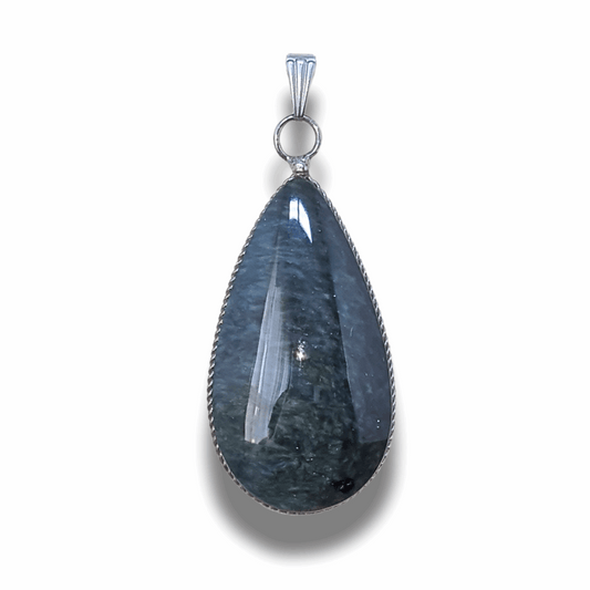 Pendentif serti en Obsidienne Manta Huichol (PE1876) - ENAE Minéraux