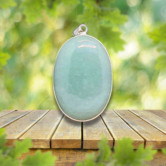 Pendentif serti en Aventurine verte (PE1736)