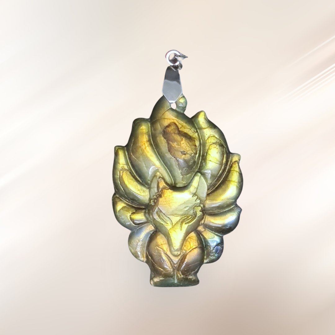 Pendentif Renard en Labradorite (PE1279-2)