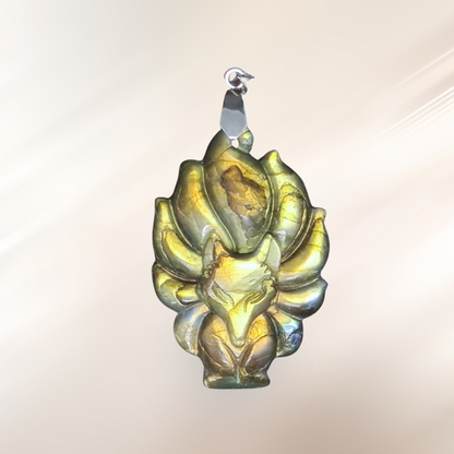 Pendentif Renard en Labradorite (PE1279-2)