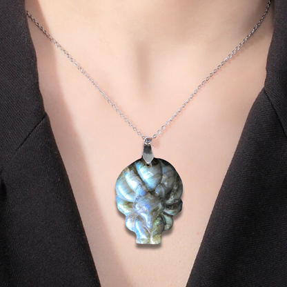 Pendentif Renard en Labradorite (PE1279-3)