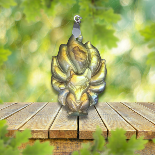 Pendentif Renard en Labradorite (PE1279-2)