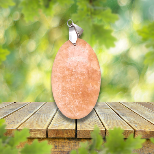 Pendentif en Pierre de Lune orange (PE584)