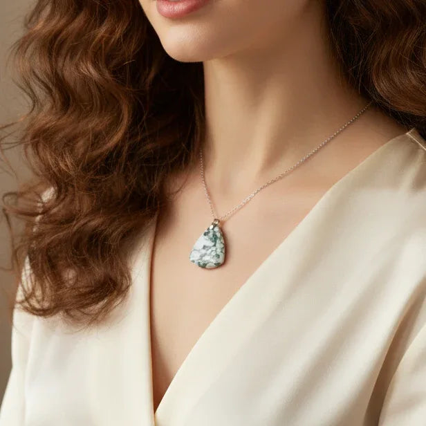 Pendentif en Agate Arbre (PE1486)