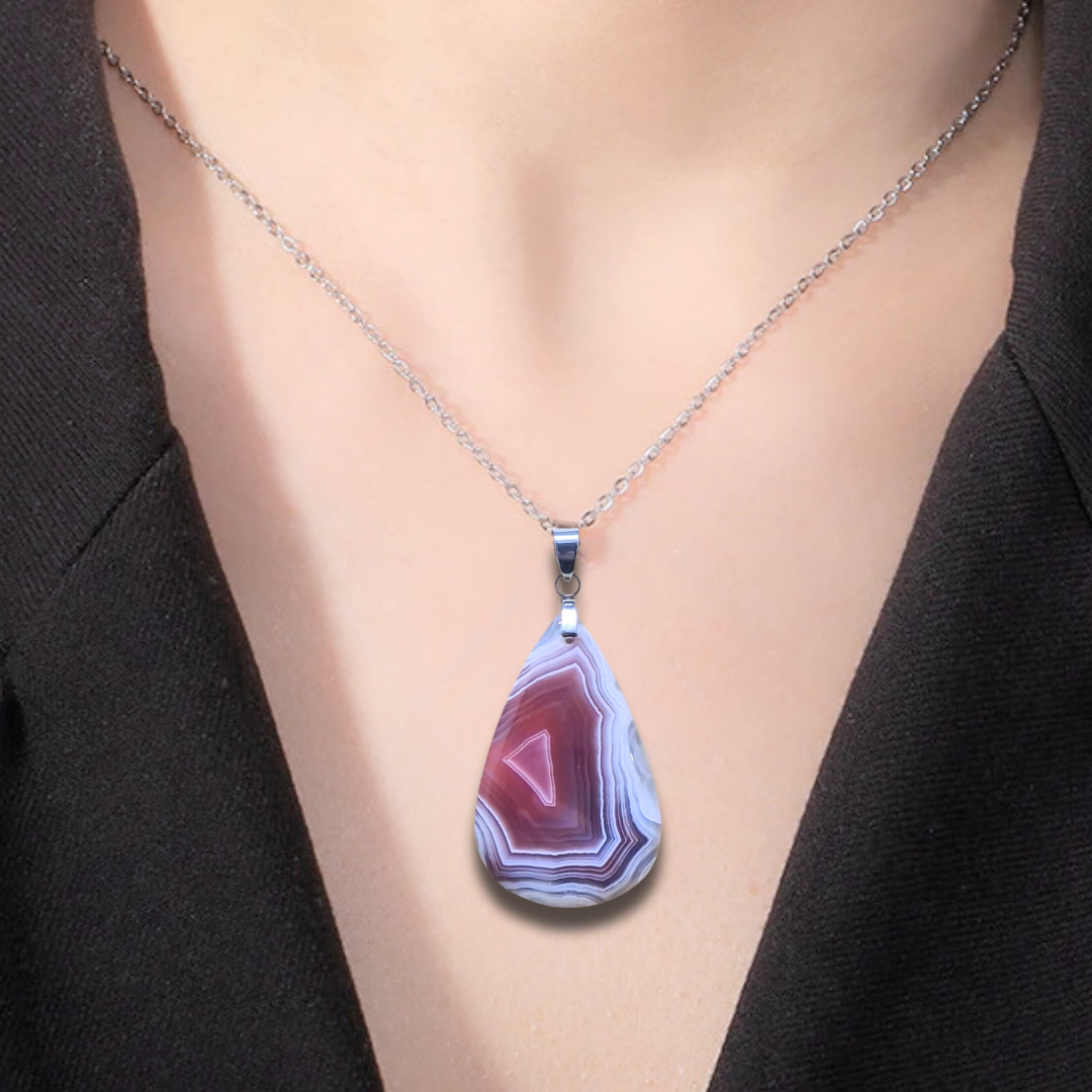 Pendentif en Agate du Botswana (PE1851)