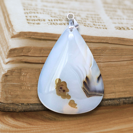 Pendentif en Agate à dendrites (PE1852)