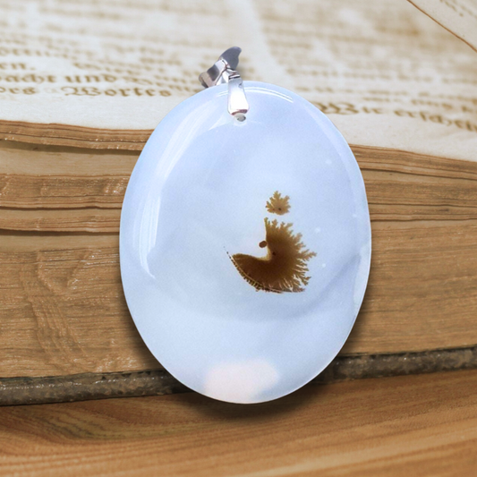 Pendentif en Agate à dendrites (PE1808)