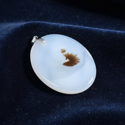 Pendentif en Agate à dendrites (PE1808)