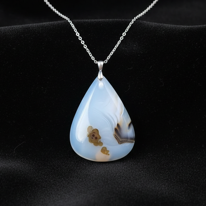 Pendentif en Agate à dendrites (PE1852)