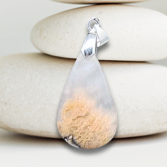 Pendentif en Agate tigrée à dendrites (PE1785)