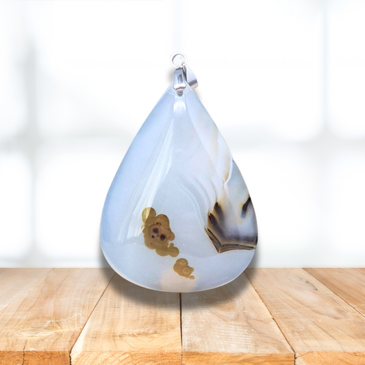 Pendentif en Agate à dendrites (PE1852)