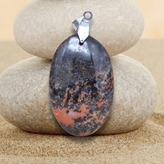 Pendentif en Agate Dendritique (PE1379)