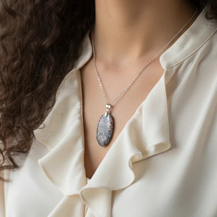 Pendentif en Agate Dendritique (PE1380)