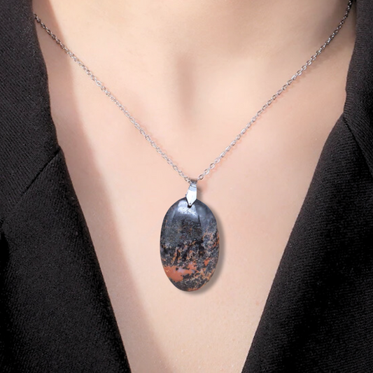 Pendentif en Agate Dendritique (PE1379)