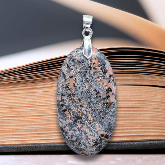 Pendentif en Agate Dendritique (PE1380)