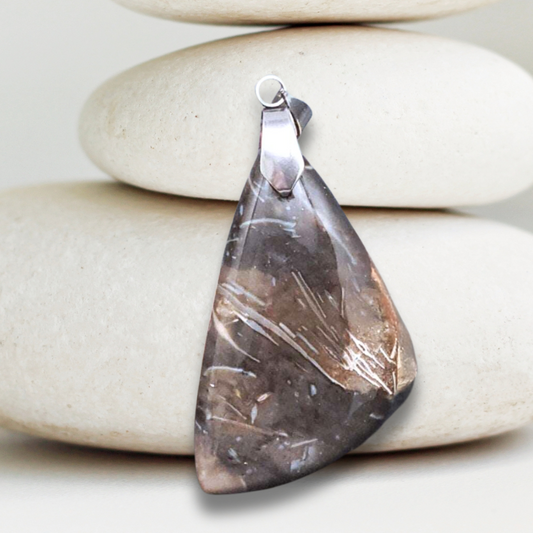 Pendentif en Agate fossile (PE1487)