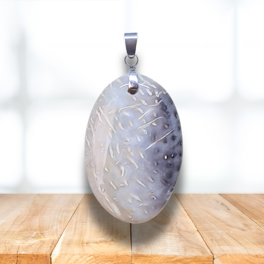 Pendentif en Agate fossile (PE1488)