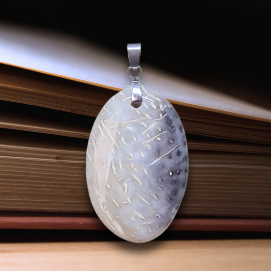 Pendentif en Agate fossile (PE1488)