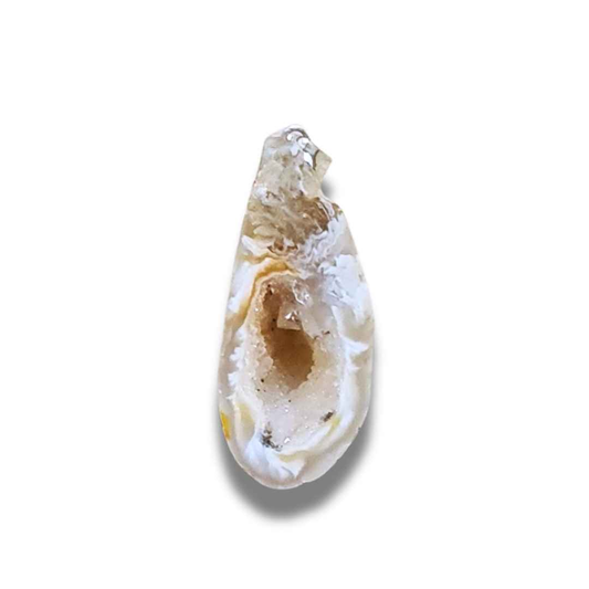 Pendentif en Géode d'Agate brute (PE1915-3) - ENAE Minéraux