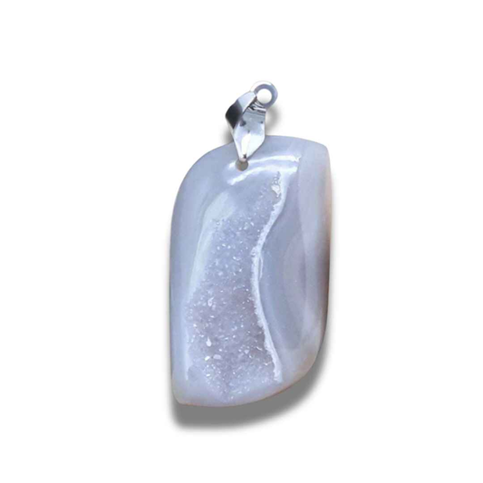 Pendentif en Agate avec géode brute (PE1684)