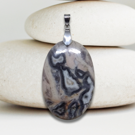 Pendentif en Agate mexicaine (PE2036)