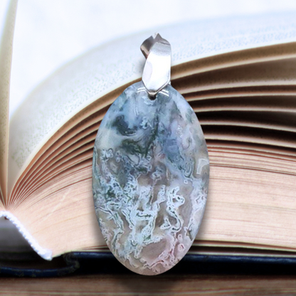 Pendentif en Agate mousse (PE661)