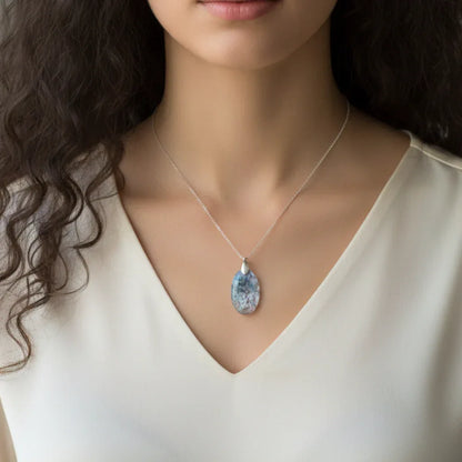 Pendentif en Agate mousse (PE661)