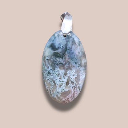 Pendentif en Agate mousse (PE661)