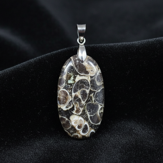Pendentif en Agate à Turritelles (PE449)
