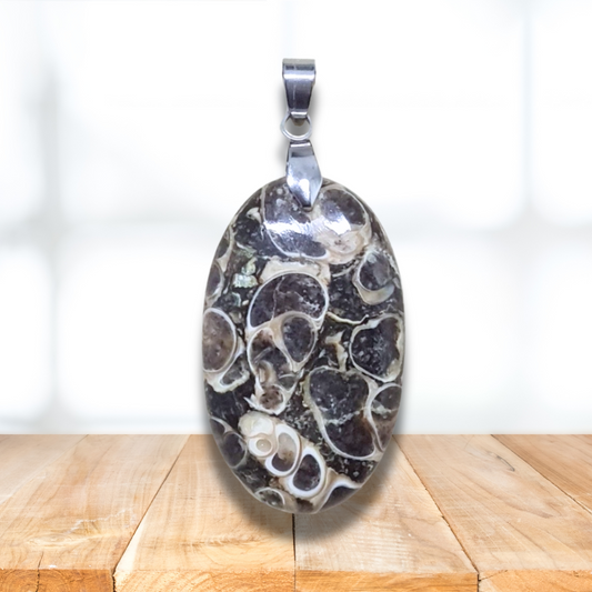 Pendentif en Agate à Turritelles (PE449)