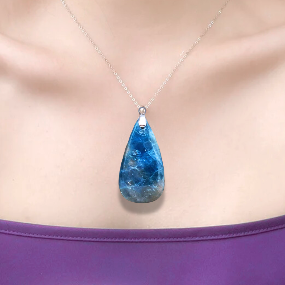 Pendentif en Apatite bleue (PE1656)