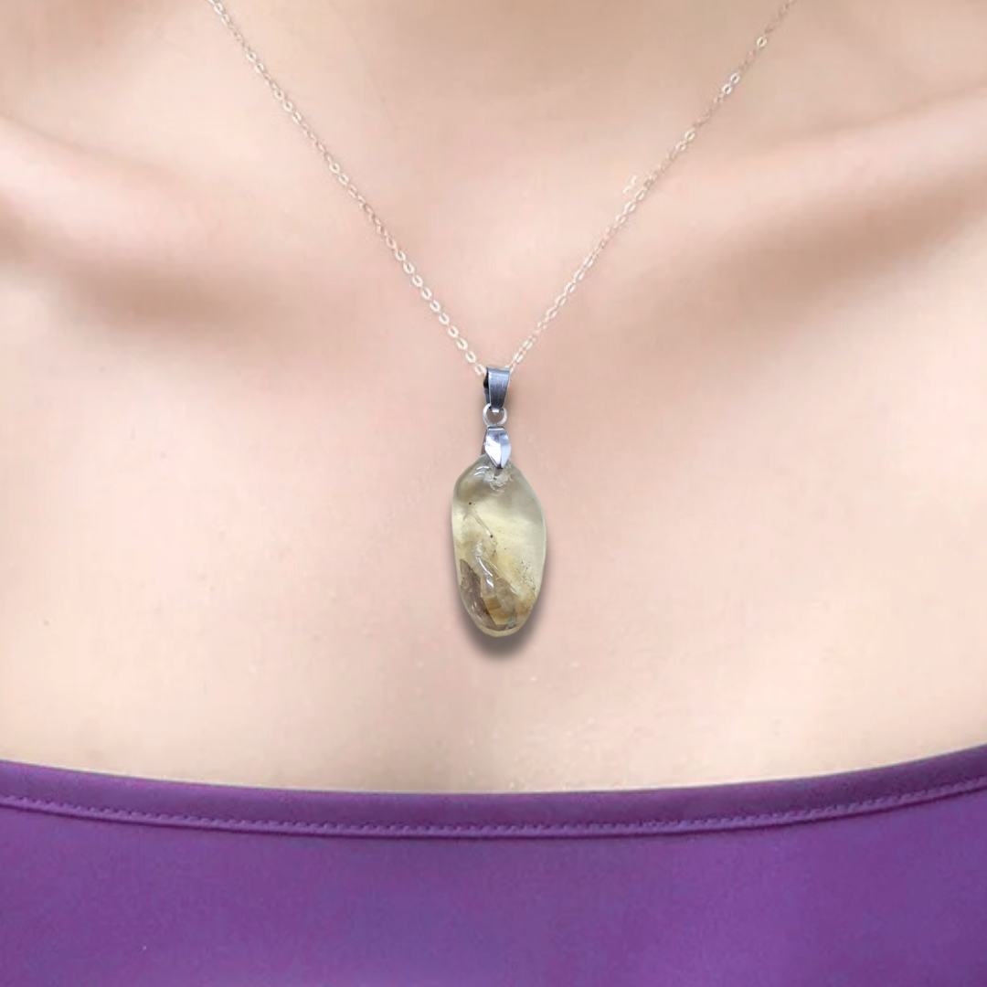 Pendentif en Apatite jaune (PE2009)
