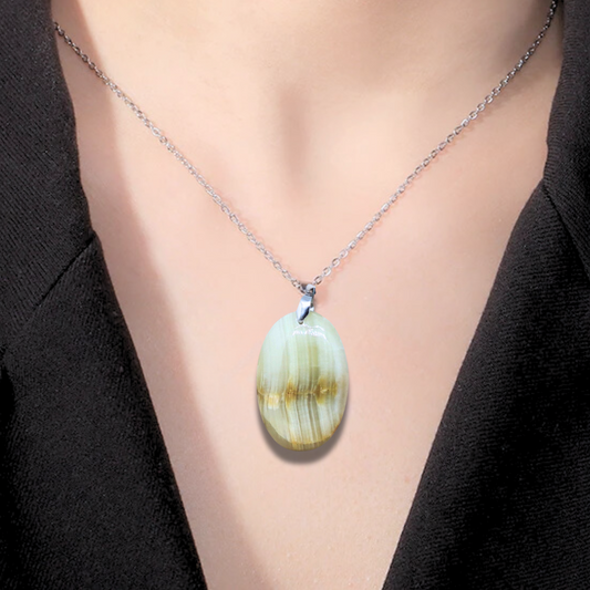 Pendentif en Aragonite et Calcite (PE1147-5) - ENAE Minéraux
