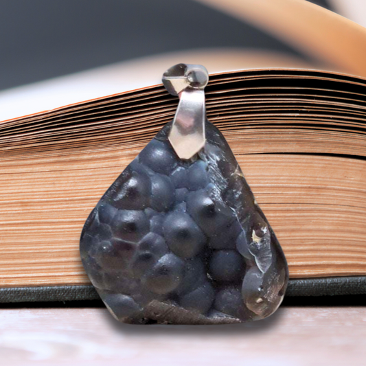 Pendentif en Calcédoine bleue brute (PE1750)