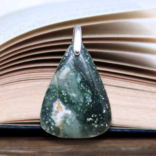 Pendentif en Calcédoine Chrome (PE1533)