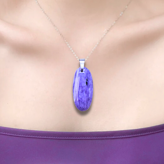 Pendentif en Charoïte (PE1251) - ENAE Minéraux
