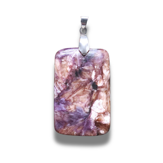 Pendentif en Charoïte et Tinaksite (PE1425-1) - ENAE Minéraux