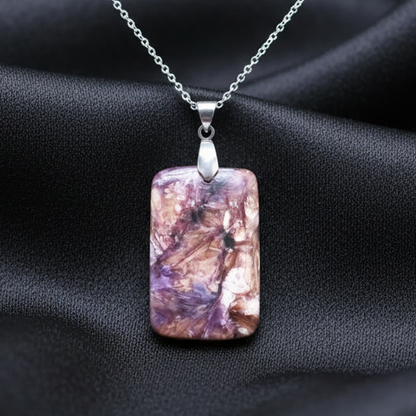 Pendentif en Charoïte et Tinaksite (PE1425-1)