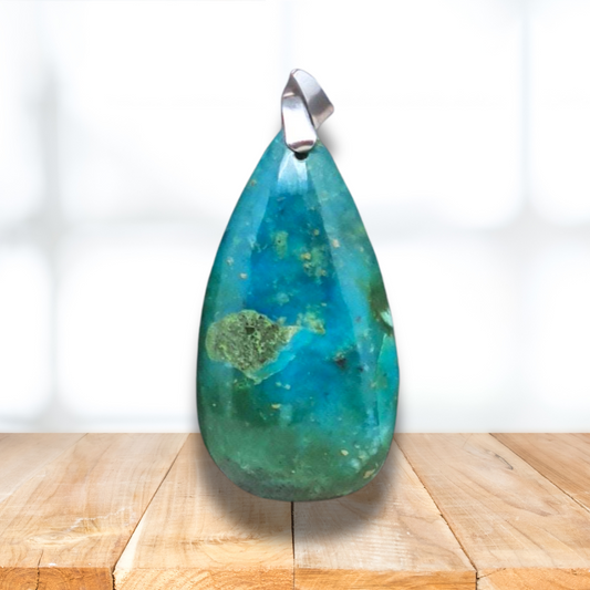 Pendentif en Chrysocolle (PE1647) - ENAE Minéraux