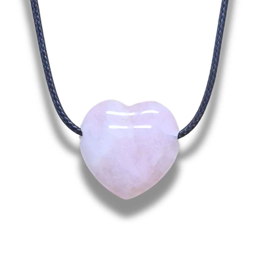 Pendentif cœur en Quartz rose (PE1554-1)