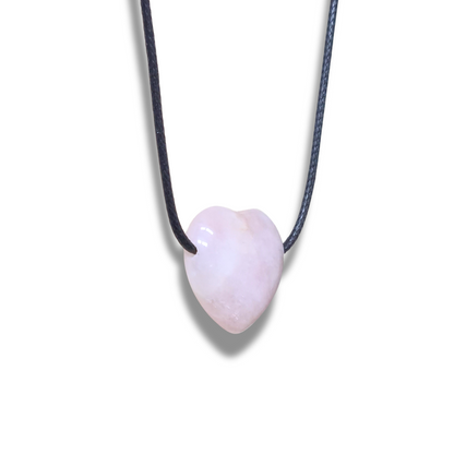Pendentif cœur en Quartz rose (PE1554-1) - ENAE Minéraux