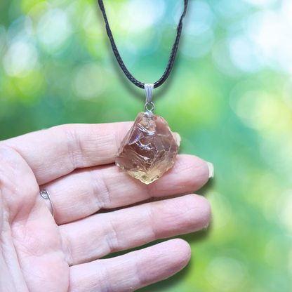 Pendentif en éclat de Citrine brute (PE2032)