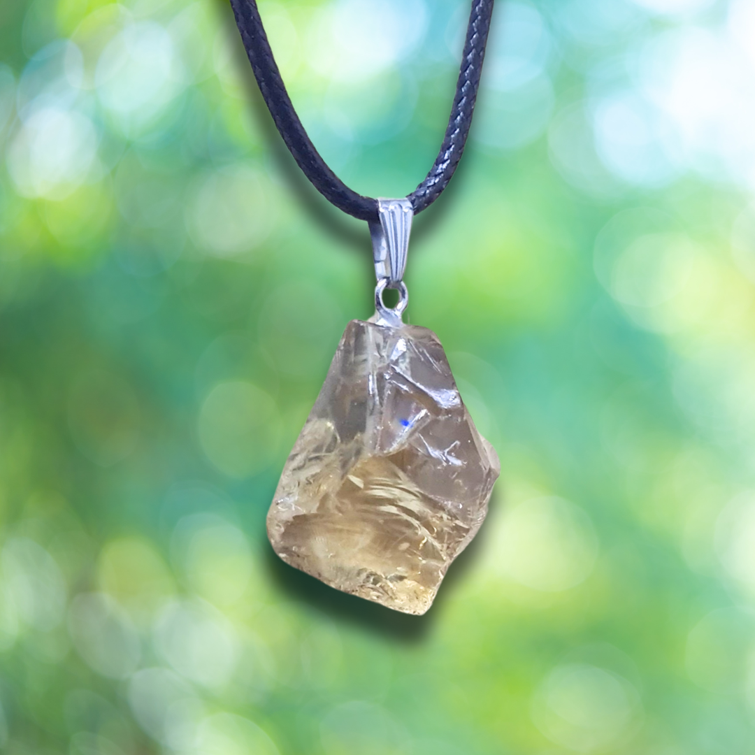 Pendentif en éclat de Citrine brute (PE2032)