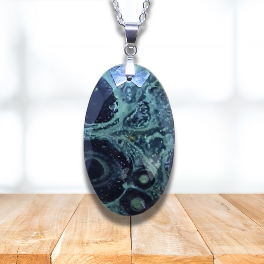Pendentif facetté en Rhyolite Kambaba (PE1802) - ENAE Minéraux